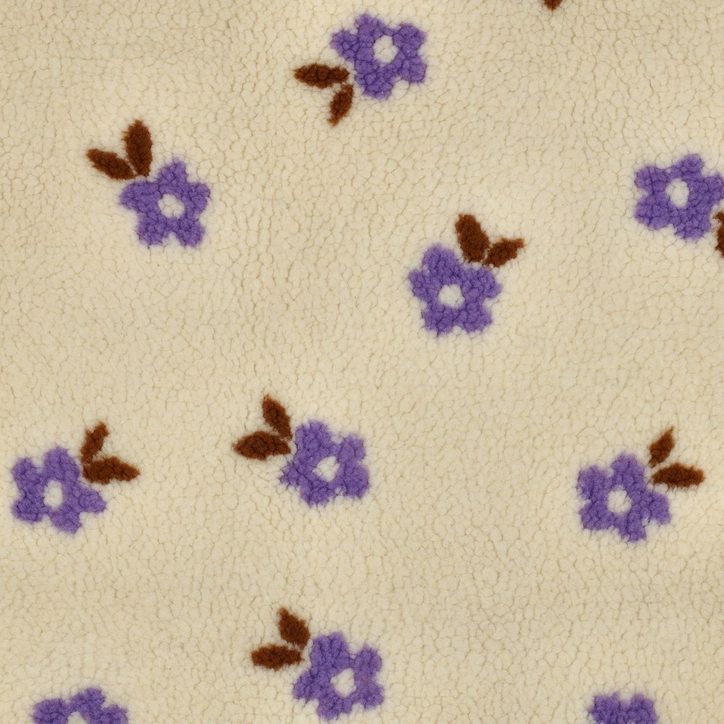 Teddy Stof Bloemen Ecru – Zacht, Warm & Trendy