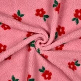 Teddy Stof Bloemen Zacht Roze – Zacht, Warm & Trendy
