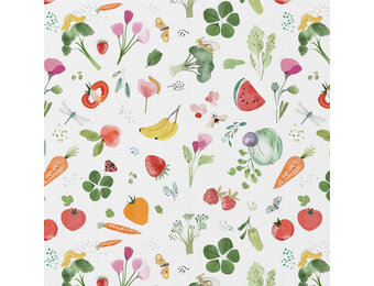 Katoen Poplin Stof – Groenten & Fruit