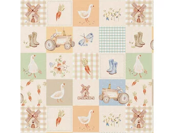 Katoen Poplin Stof – Magdy Boerderij Patchwork