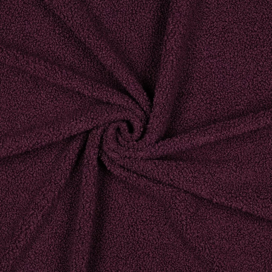 Teddy Fur Stof Aubergine – Zacht, Warm & Knus