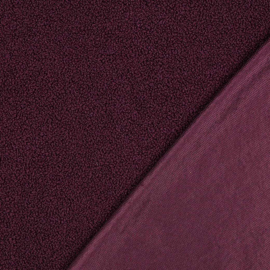 Teddy Fur Stof Aubergine – Zacht, Warm & Knus