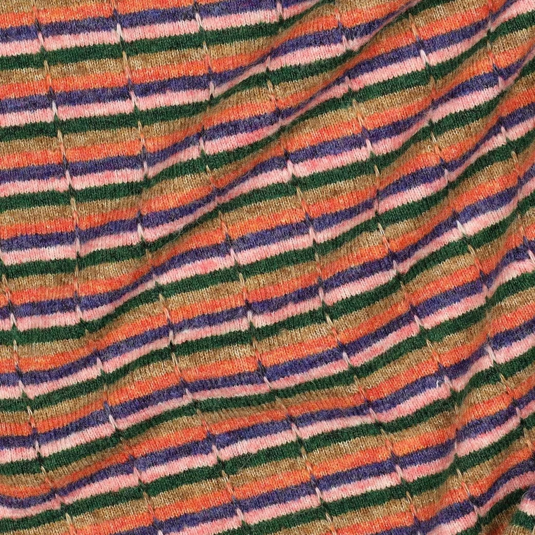 Gebreide Jacquard Strepen Multicolor – Speels & Zacht