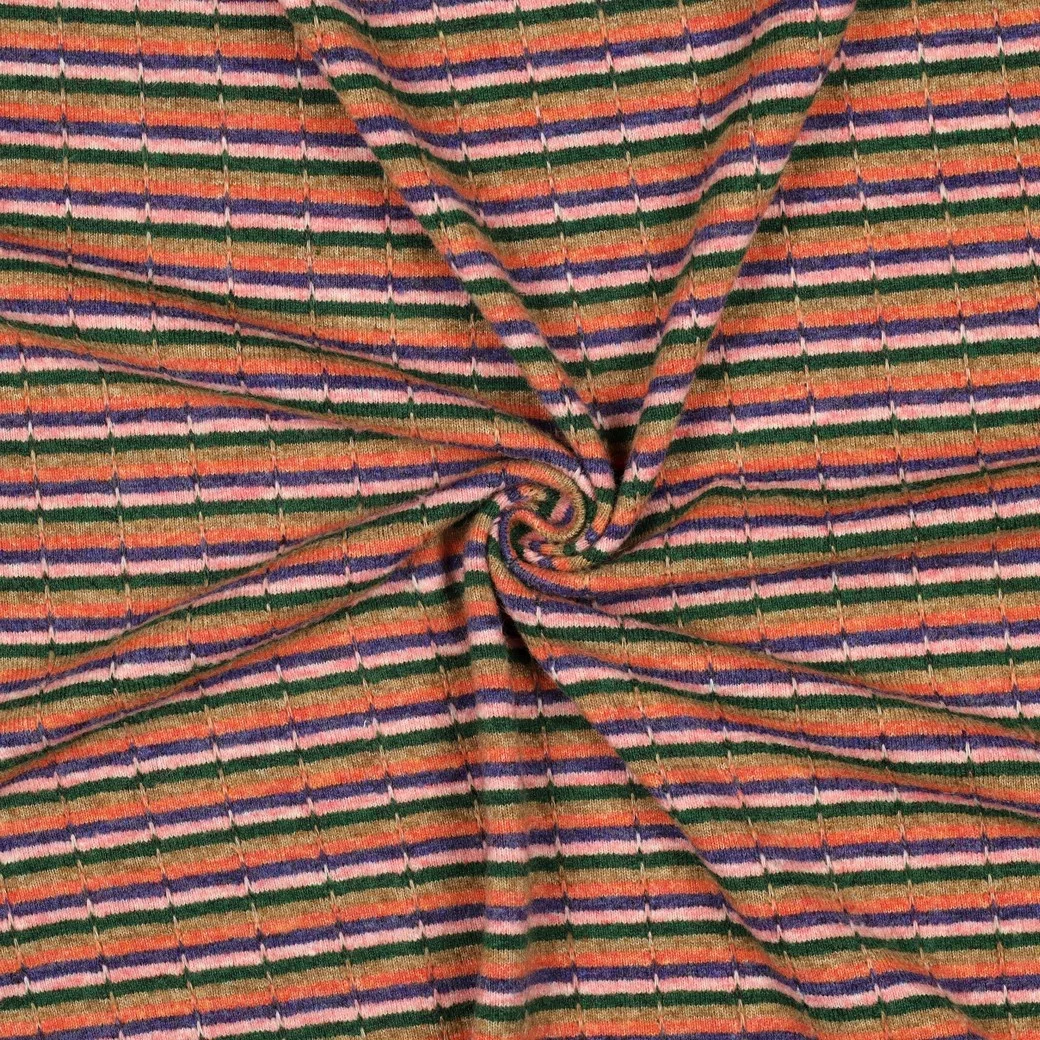 Gebreide Jacquard Strepen Multicolor – Speels & Zacht