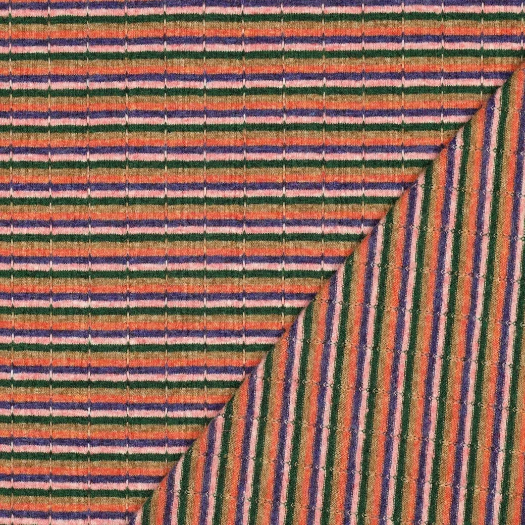 Gebreide Jacquard Strepen Multicolor – Speels & Zacht