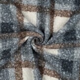 Bouclé Stof Ruiten Blauw – Trendy, Zacht & Warm