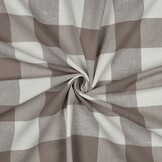 Katoen Garengeverfd Ruiten Beige – Tijdloos & Stijlvol