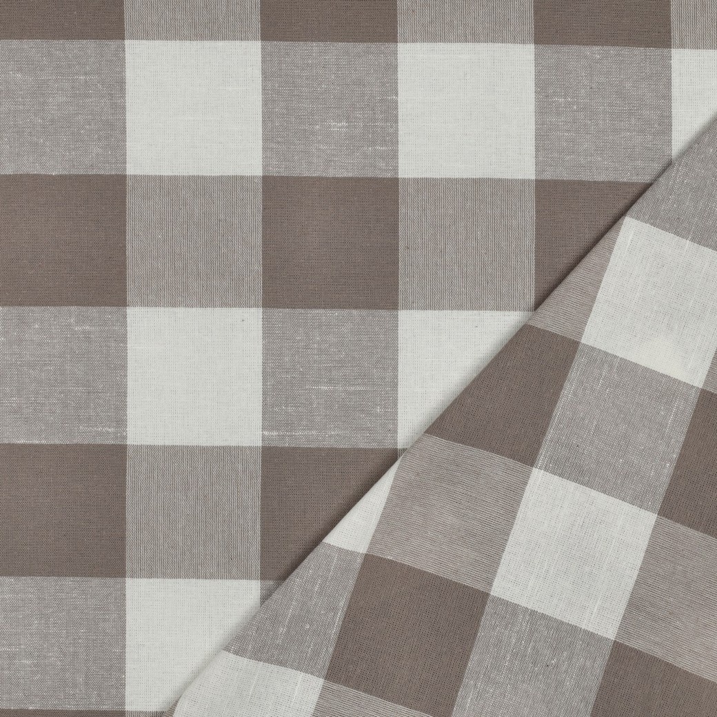 Katoen Garengeverfd Ruiten Beige – Tijdloos & Stijlvol