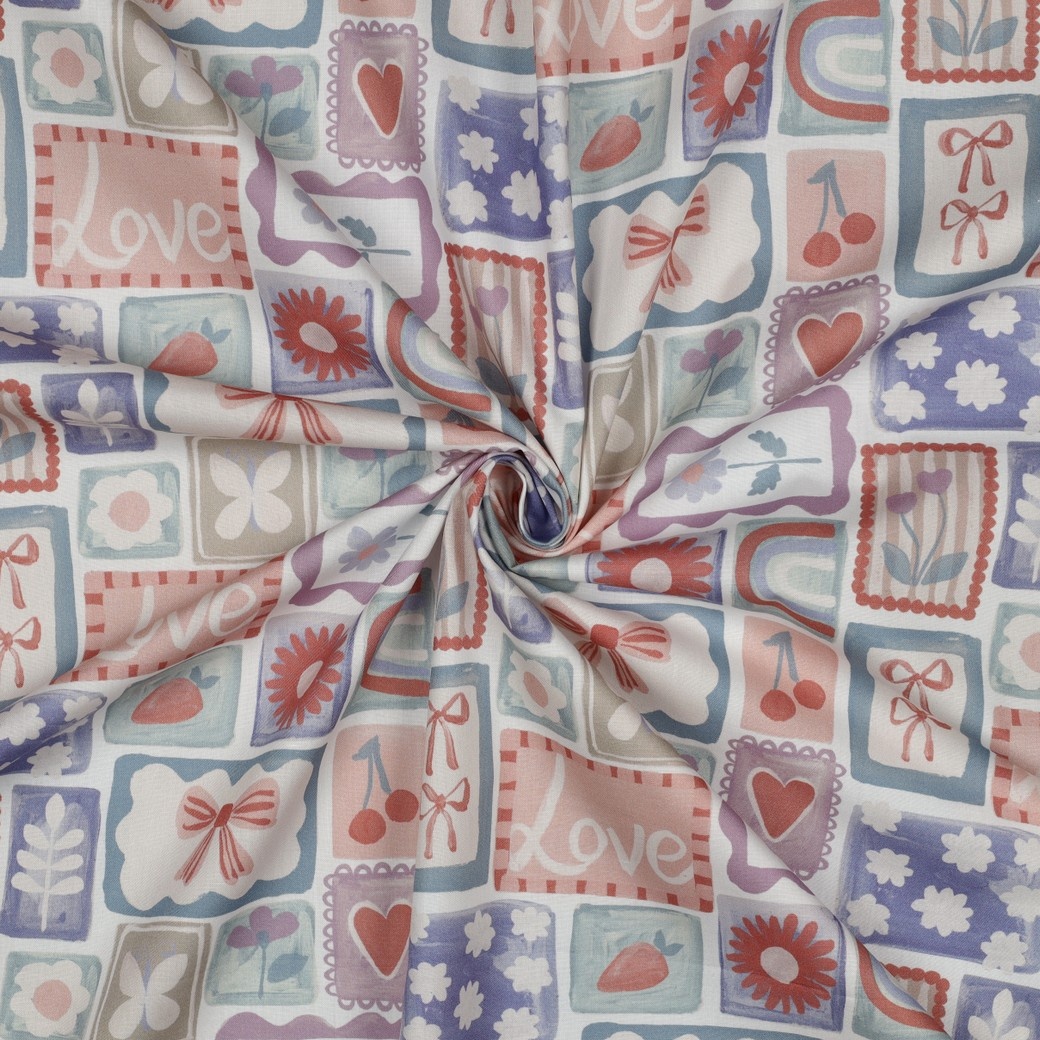 Poplin Katoen Patchwork Multi – Speels, Trendy & Uniek
