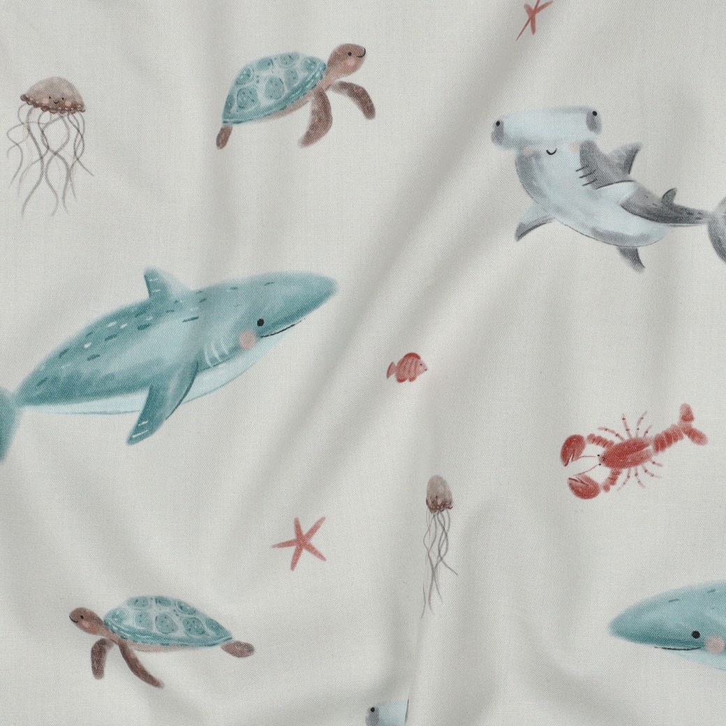 Poplin Katoen Zeeleven Gebroken Wit – Lief & Speels