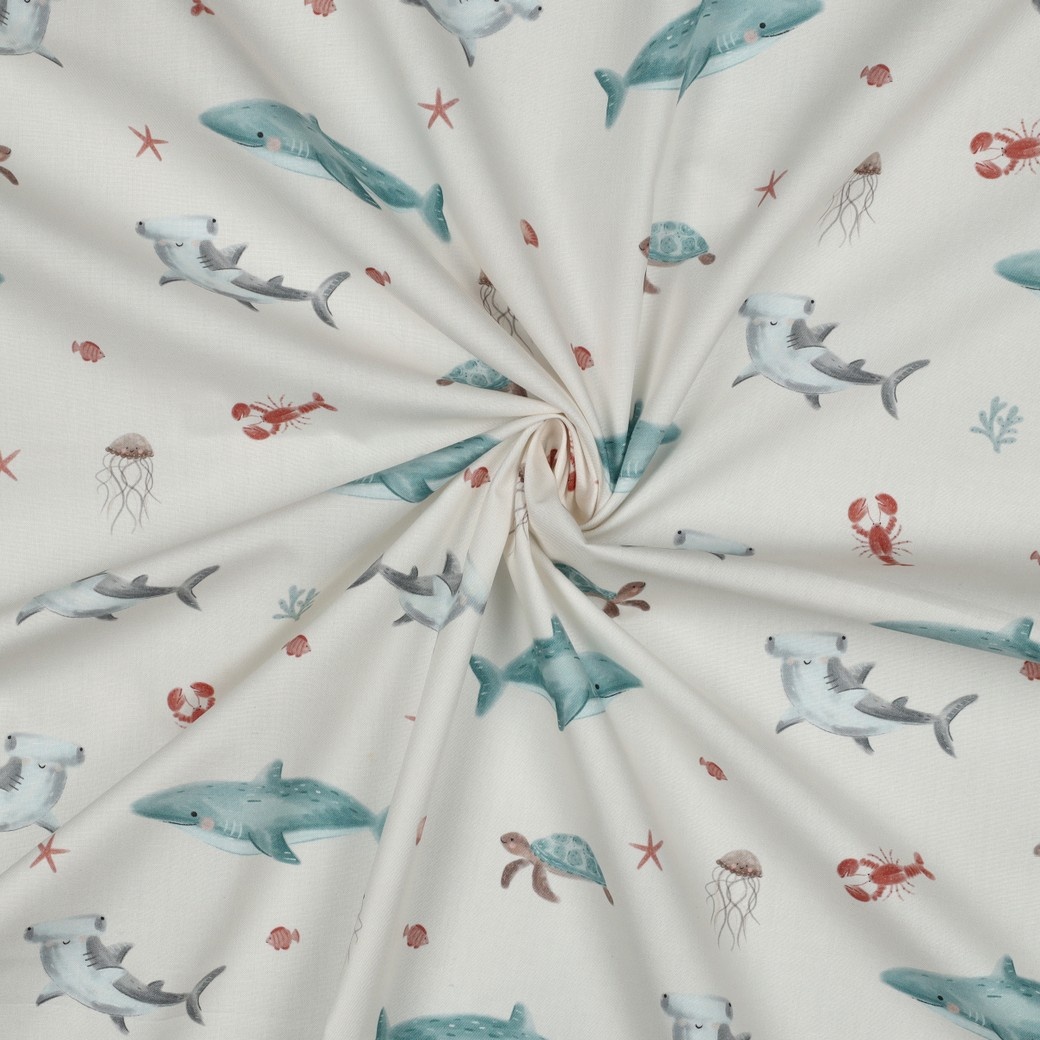 Poplin Katoen Zeeleven Gebroken Wit – Lief & Speels