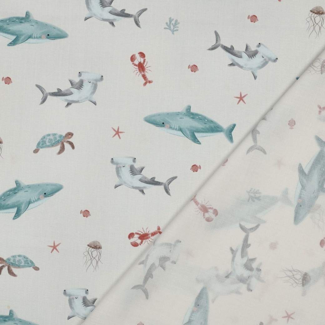 Poplin Katoen Zeeleven Gebroken Wit – Lief & Speels
