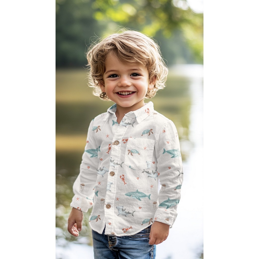 Poplin Katoen Zeeleven Gebroken Wit – Lief & Speels