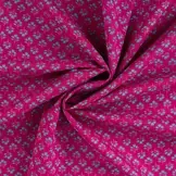 Katoen Voile Abstract Fuchsia – Licht, Luchtig & Zomers