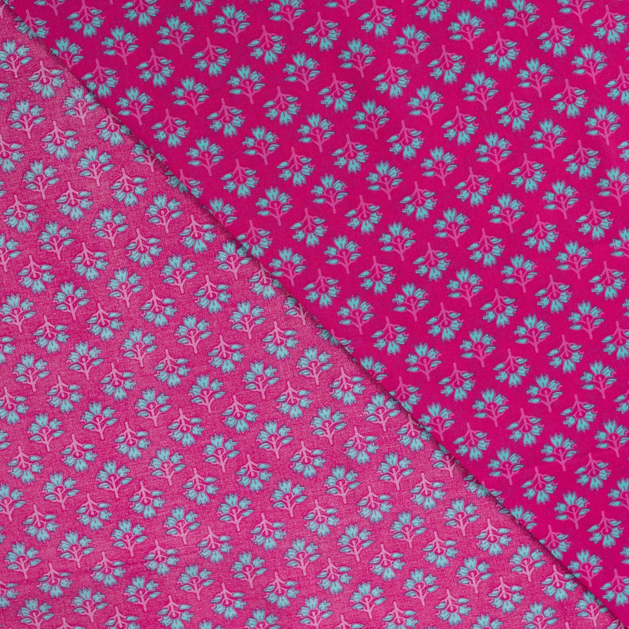 Katoen Voile Abstract Fuchsia – Licht, Luchtig & Zomers
