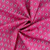 Katoen Voile Bloemen Fuchsia – Licht, Luchtig & Zomers
