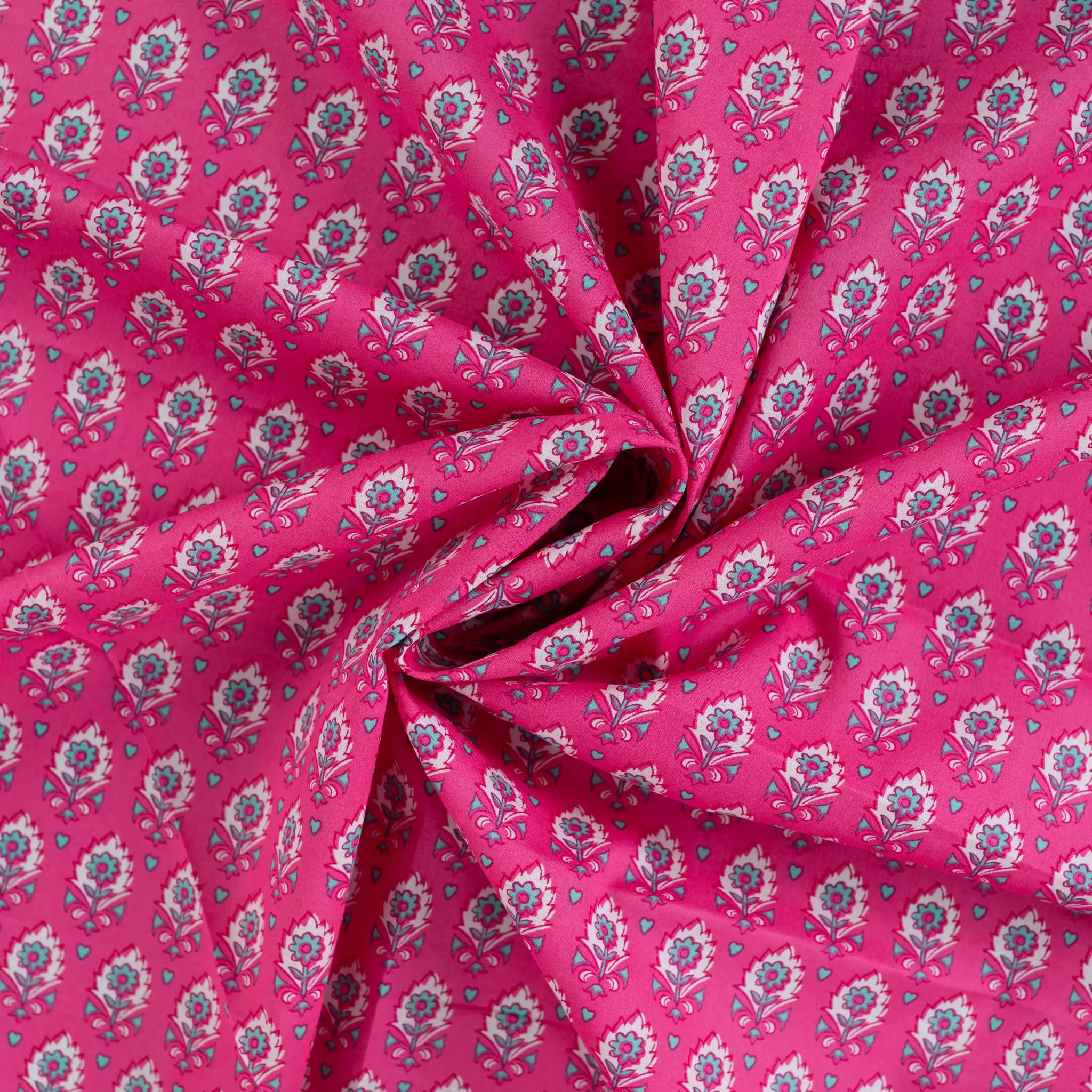 Katoen Voile Bloemen Fuchsia – Licht, Luchtig & Zomers