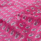 Katoen Voile Bloemen Fuchsia – Licht, Luchtig & Zomers
