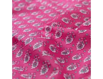 Katoen Voile Stof – Bloemen – Fuchsia