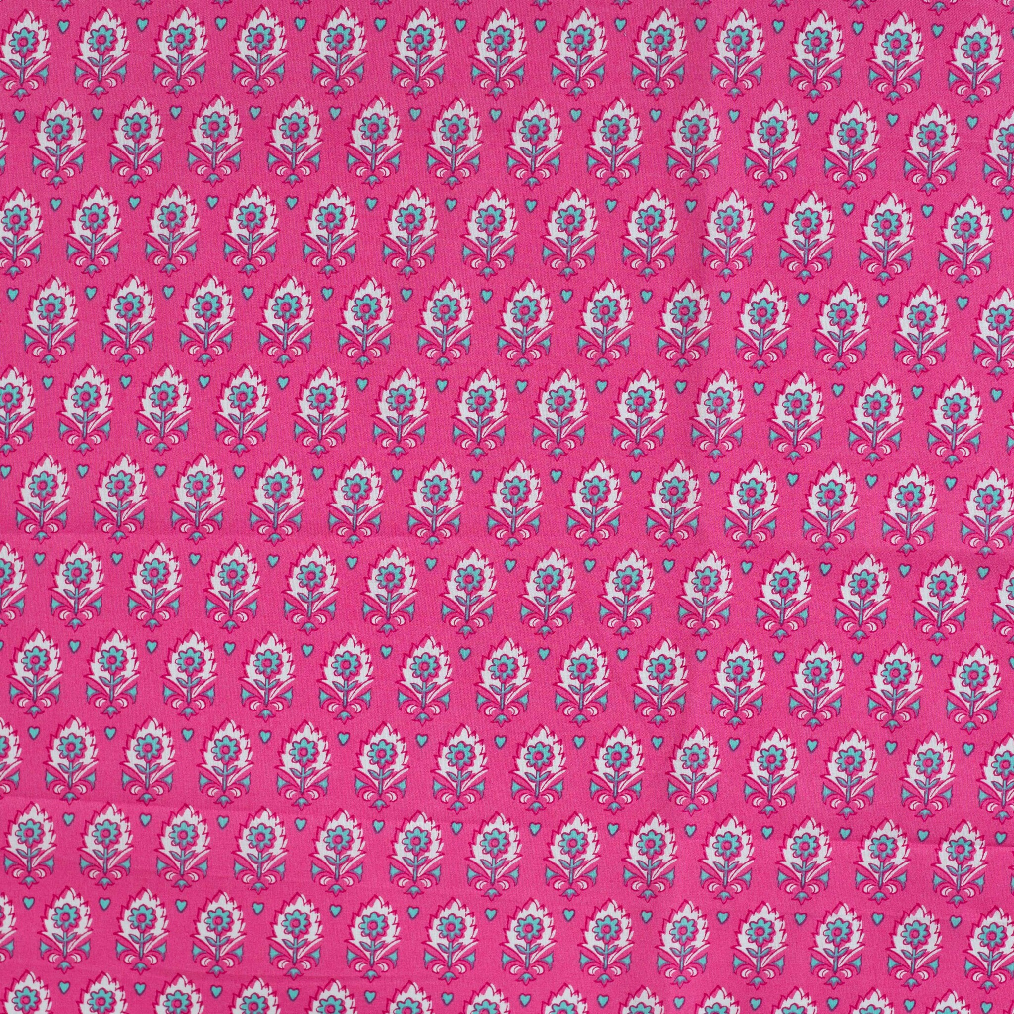 Katoen Voile Bloemen Fuchsia – Licht, Luchtig & Zomers