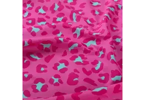 Katoen Voile Stof – Panter – Fuchsia