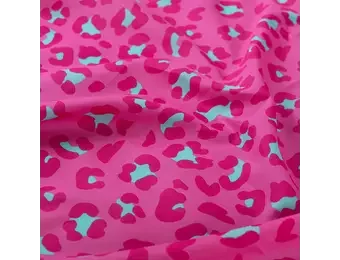Katoen Voile Stof – Panter – Fuchsia