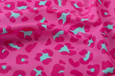 Katoen Voile Stof – Panter – Fuchsia