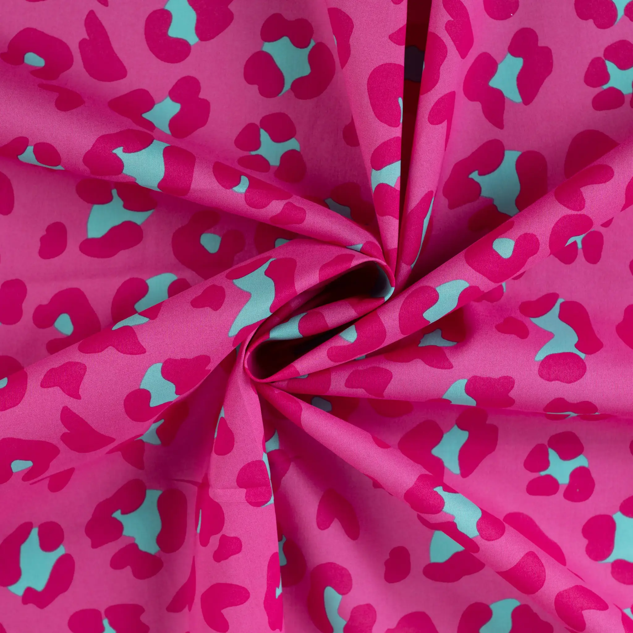 Katoen Voile Panter Fuchsia – Licht, Luchtig & Opvallend