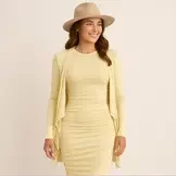 Bamboe Jersey Stof Licht Geel – Zacht, Rekbaar & Ademend