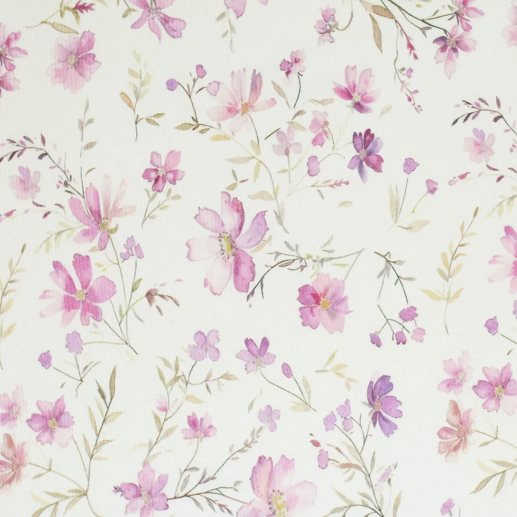 Rib Jersey Stof Lieve Roze Bloem – Zacht & Dromerig