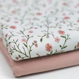 Jersey Katoen Zachte Bloemen Nude Roze – Zacht & Romantisch