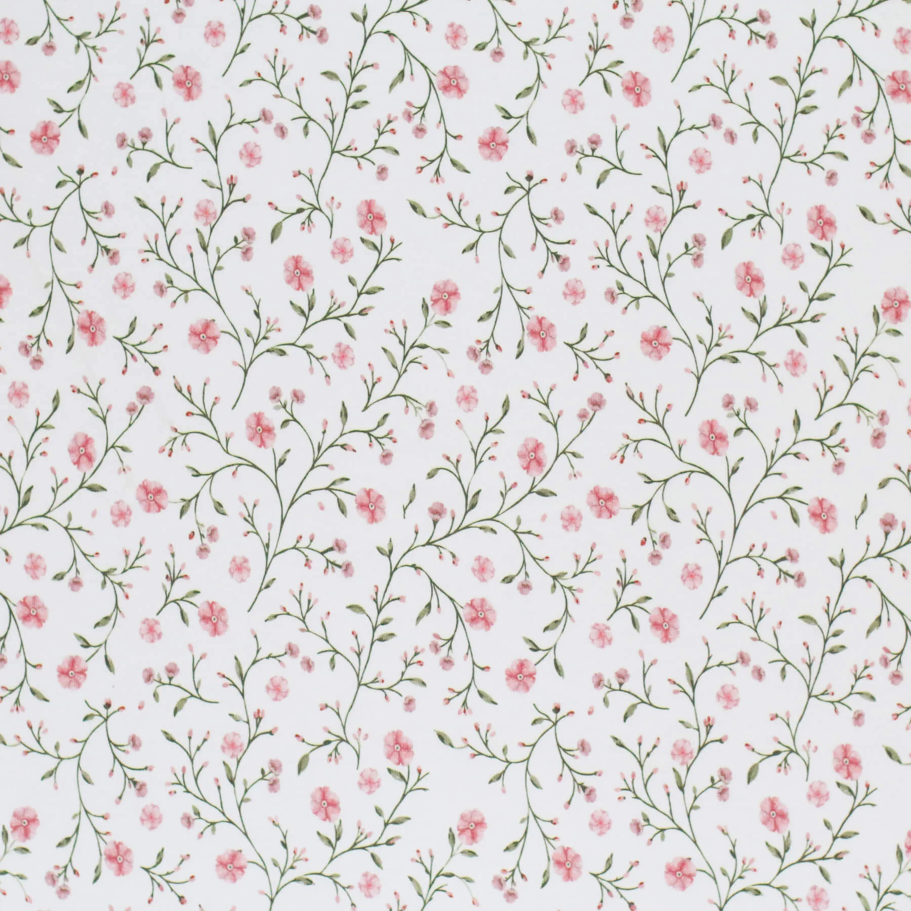 Jersey Katoen Zachte Bloemen Nude Roze – Zacht & Romantisch