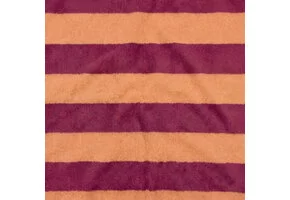 Badstof Jersey Bouclé Strepen – Sunset/Bordeaux