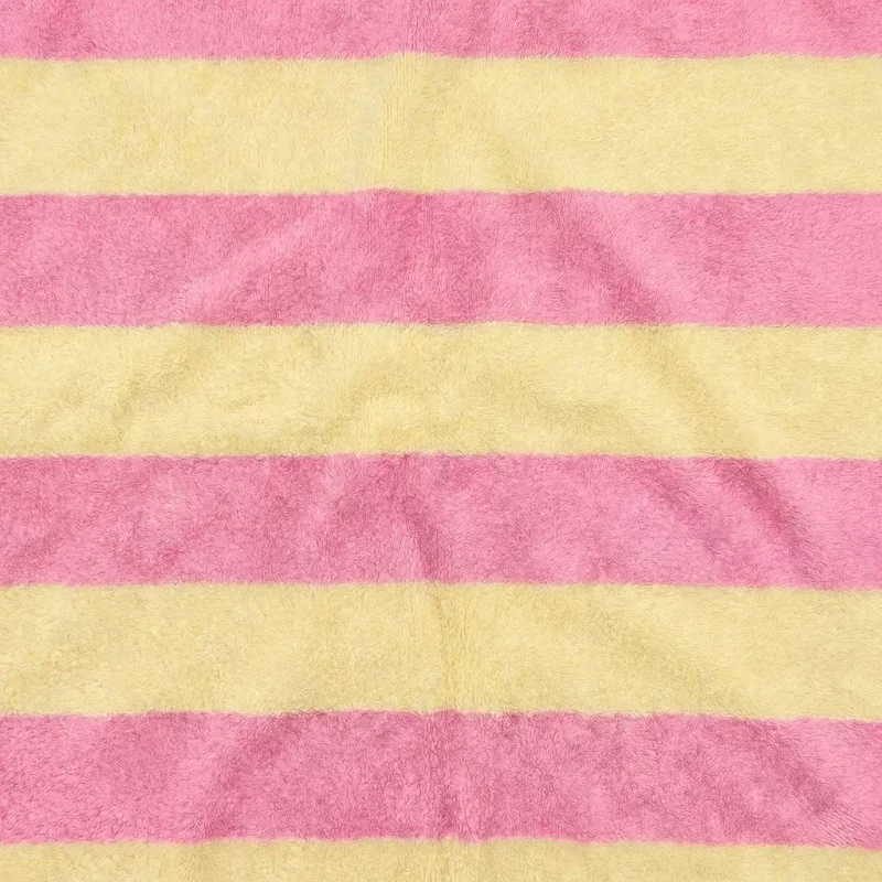 Badstof Jersey Bouclé Roze/Vanille – Zacht & Vrolijk