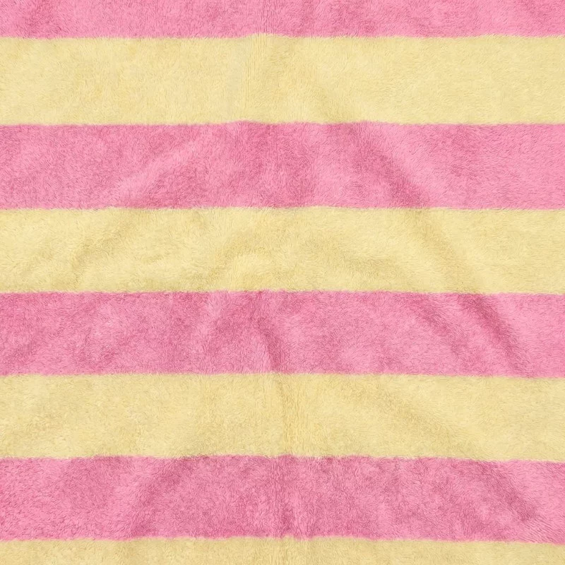 Badstof Jersey Bouclé Roze/Vanille – Zacht & Vrolijk