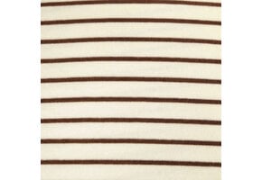 Badstof Jersey Bouclé Strepen – Ecru/Schorsbruin
