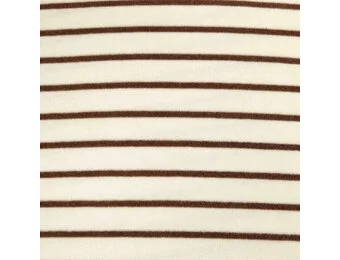 Badstof Jersey Bouclé Strepen – Ecru/Schorsbruin