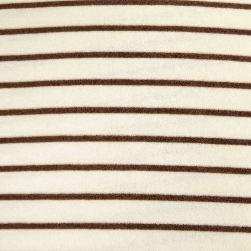 Badstof Jersey Bouclé Ecru/Schorsbruin – Zacht & Tijdloos