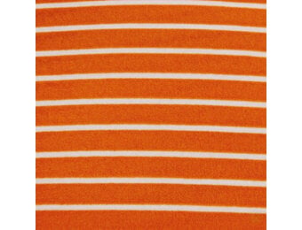Badstof Jersey Bouclé Fijne Strepen – Mandarijn Oranje/Ecru