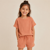 Badstof Jersey Sunset Oranje – 100% Katoen