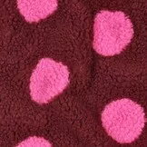 Teddy Stof Dots Bordeaux – Zacht, Warm & Trendy