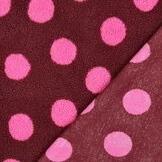 Teddy Stof Dots Bordeaux – Zacht, Warm & Trendy