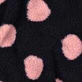 Teddy Stof Dots Marine – Zacht, Warm & Trendy