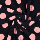 Teddy Stof Dots Marine – Zacht, Warm & Trendy
