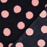 Teddy Stof Dots Marine – Zacht, Warm & Trendy