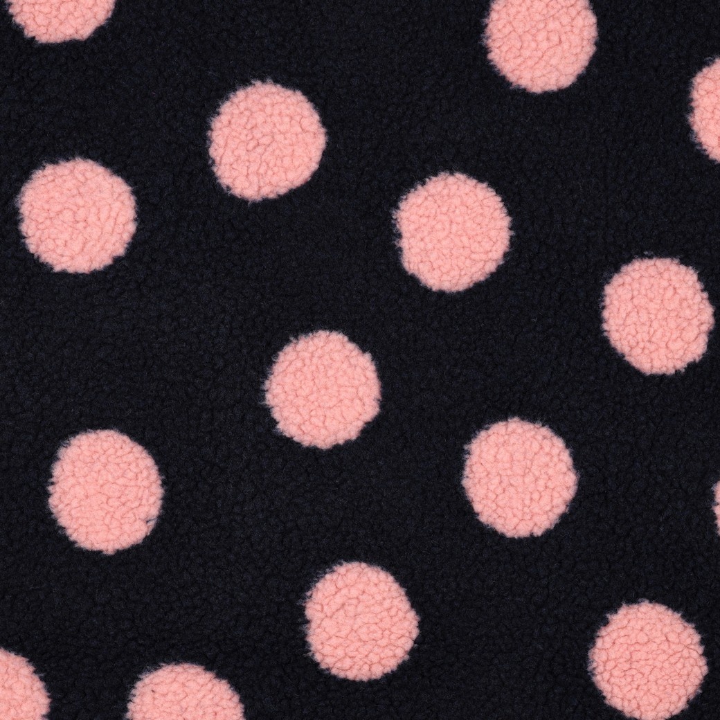 Teddy Stof Dots Marine – Zacht, Warm & Trendy