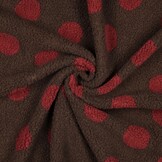 Teddy Stof Dots Donkerbruin – Zacht, Warm & Trendy