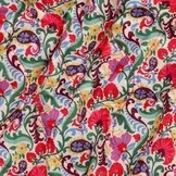 Stepped Voile Katoen Bloemen Gebroken Wit – Gewatteerd & Trendy