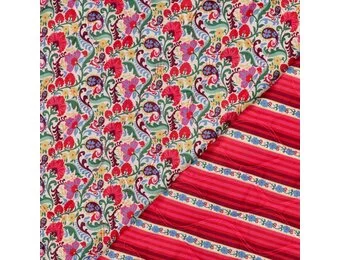 Stepped Voile Katoen Digitale Bloemen – Gebroken Wit