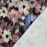 French Terry Bloemenveld Violet – Zacht, Rekbaar & Vrolijk